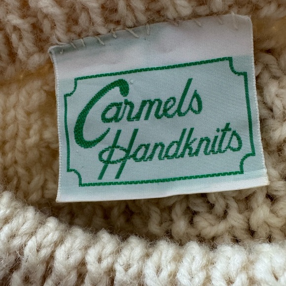 Irish Aran Handknit Wool Ivory Sweater for Men - Picture 10 of 11